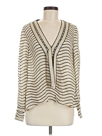 The Great. Long Sleeve Silk Top (view 1)