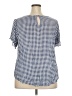 Torrid 100% Rayon Blue Short Sleeve Blouse Size 2X Plus (2) - photo 2