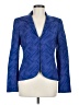 Lafayette 148 New York Chevron-herringbone Blue Blazer Size 6 - photo 1