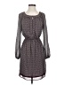 Max Studio 100% Polyester Print Gray Casual Dress Size XS - photo 1