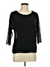 Naked Zebra Black 3/4 Sleeve Top Size L - photo 1
