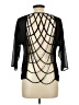Naked Zebra Black 3/4 Sleeve Top Size L - photo 2