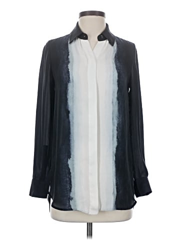 Vince. Long Sleeve Silk Top (view 1)