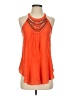 A. Byer Orange Sleeveless Blouse Size S - photo 1