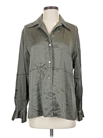 Linda Allard Ellen Tracy Long Sleeve Silk Top (view 1)