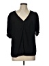 Old Navy 100% Rayon Black Short Sleeve Blouse Size L - photo 1