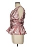 On Twelfth 100% Polyester Metallic Pink Sleeveless Blouse Size L - photo 5