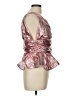 On Twelfth 100% Polyester Metallic Pink Sleeveless Blouse Size L - photo 4