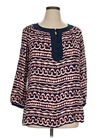 Vineyard Vines 3/4 Sleeve Silk Top (view 1)