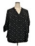 Torrid 100% Polyester Polka Dots Black 3/4 Sleeve Blouse Size 2X Plus (2) - photo 1