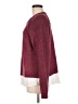 Design History Color Block Burgundy Pullover Sweater Size M - photo 5