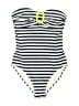 Boden Stripes Ivory One Piece Swimsuit Size S (estimated) - photo 1