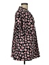 CAbi 100% Polyester Floral Black Short Sleeve Blouse Size L - photo 4