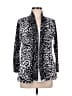 Etoile Animal Print Black Silver Cardigan Size M - photo 1