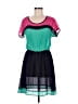 Gap Outlet 100% Polyester Color Block Teal Casual Dress Size M - photo 1