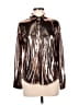 Anthropologie Metallic Silver Long Sleeve Blouse Size M - photo 1