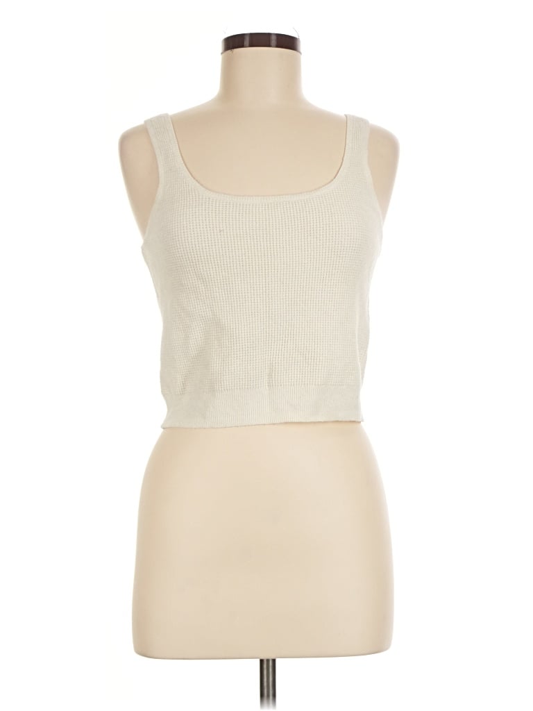 Pre-owned Gap Body Sleeveless Top Ivory Sweetheart Neckline Tops