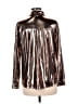 Anthropologie Metallic Silver Long Sleeve Blouse Size M - photo 2