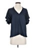 Zadig & Voltaire 100% Polyester Blue Short Sleeve Blouse Size S - photo 1