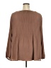 DR2 100% Polyester Solid Brown Long Sleeve Blouse Size 2X - photo 2