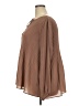 DR2 100% Polyester Solid Brown Long Sleeve Blouse Size 2X - photo 5