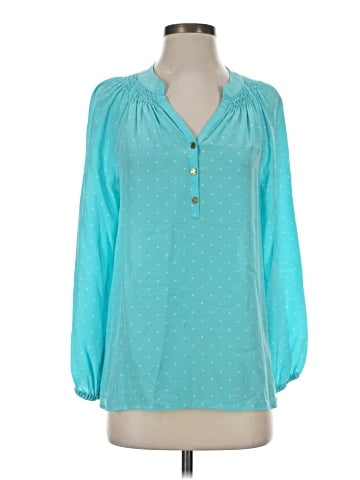 Lilly Pulitzer Long Sleeve Silk Top (view 1)