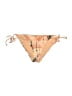 H&M 100% Polyester Print Tan Swimsuit Bottoms Size 10 - photo 1