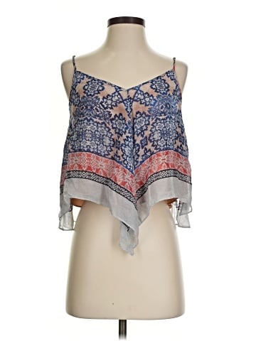 BCBGMAXAZRIA Sleeveless Silk Top (view 1)