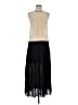 Sandro 100% Polyester Ivory Tan Casual Dress Size Med (2) - photo 1