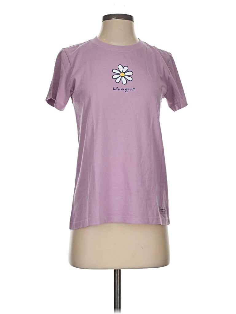 Pre-owned Life Is Good Short Sleeve T-shirt In Purple