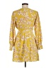 Pomelo 100% Polyester Paisley Yellow Casual Dress Size M - photo 2