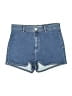 Topshop Blue Denim Shorts Size 14 - photo 1