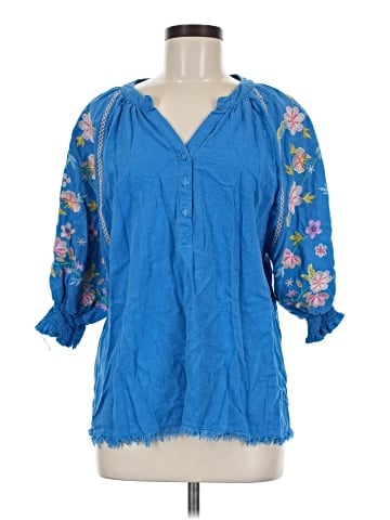 Umgee 3/4 Sleeve Blouse (view 1)