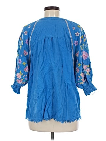 Umgee 3/4 Sleeve Blouse (view 2)