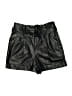 Express 100% Polyurethane Metallic Black Shorts Size 4 - photo 1