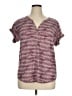 L.L.Bean Burgundy Short Sleeve Blouse Size XL - photo 1