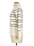 French Connection Stripes Ivory Turtleneck Sweater Size L - photo 5
