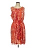 Apt. 9 100% Polyester Print Orange Casual Dress Size L (estimated) - photo 1