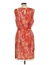 Apt. 9 100% Polyester Print Orange Casual Dress Size L (estimated) - photo 2