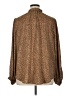 Liz Claiborne 100% Polyester Animal Print Brown Long Sleeve Blouse Size 0X - photo 2