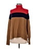J.Crew Color Block Brown Turtleneck Sweater Size M - photo 1