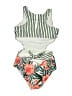 Unbranded Tropical Green One Piece Swimsuit Size M - photo 2