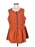 ModCloth 100% Cotton Orange Sleeveless Blouse One size - photo 1