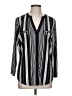 INC International Concepts Stripes Black Long Sleeve Button-Down Shirt Size L - photo 1