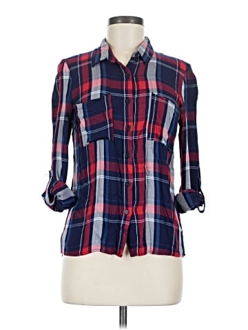 Stoosh 3/4 Sleeve Button-Down Shirt (view 1)