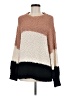 Cotton Bleu 100% Polyester Color Block Brown Pullover Sweater Size M - photo 1