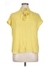 Worthington 100% Polyester Yellow Short Sleeve Blouse Size XL - photo 1