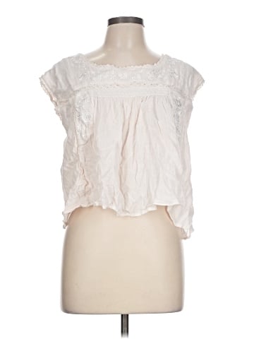 En Creme Short Sleeve Blouse (view 1)
