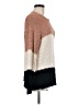 Cotton Bleu 100% Polyester Color Block Brown Pullover Sweater Size M - photo 4