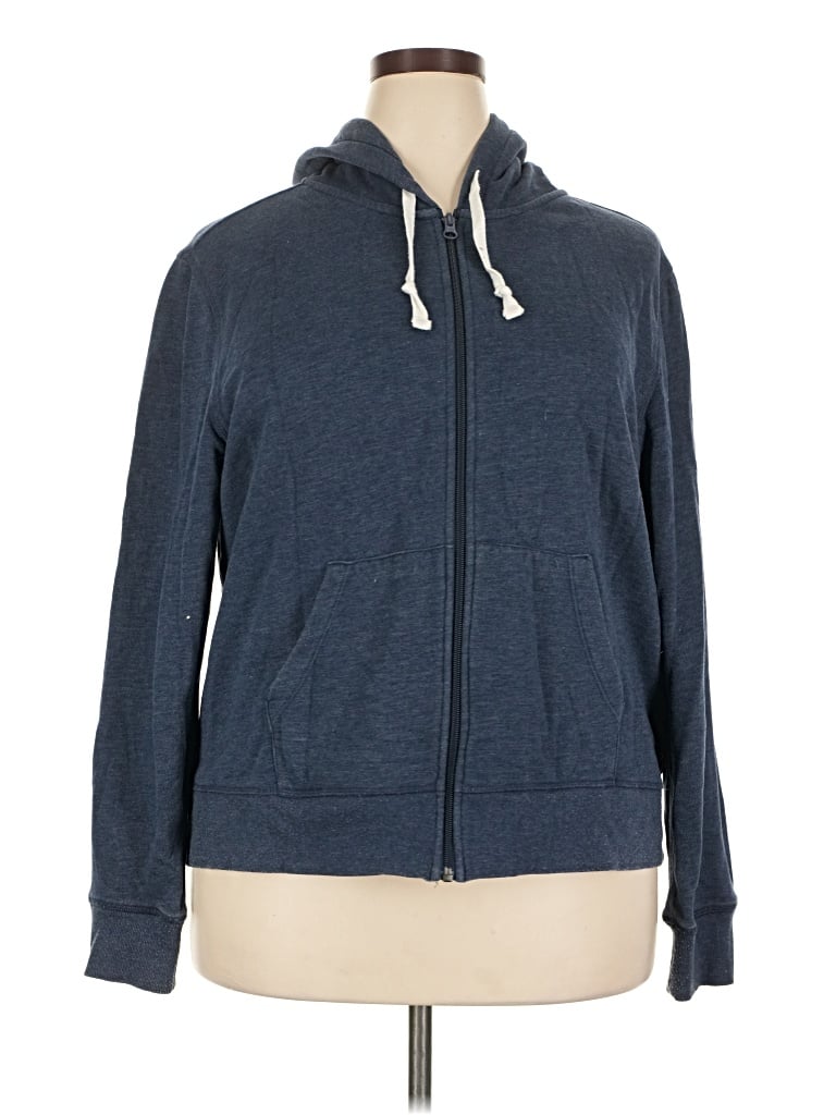 Pre-owned Amazon Essentials Zip Up Hoodie In Blue
